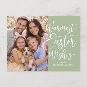 Personalisiertes Familienfoto Frohe Ostern Sage Gr Postkarte