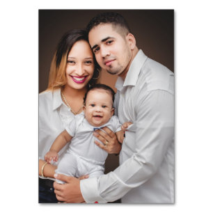 Personalisiertes Familienfoto individuell Tischnummer