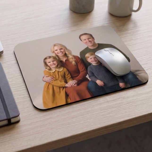 Personalisiertes Familienfoto-Mauspad Mousepad (Personalize your daily desk space.)