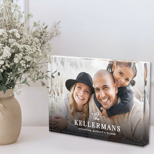 Personalisiertes Familienfoto mit Namen Fotoblock