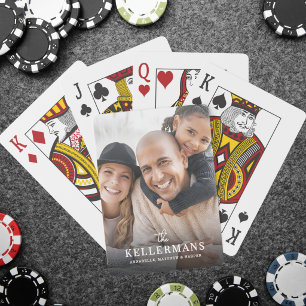 Personalisiertes Familienfoto mit Namen Spielkarten
