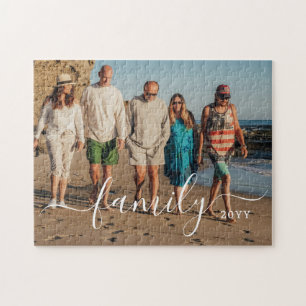 Personalisiertes Familienfoto- und Text-Puzzle Puzzle