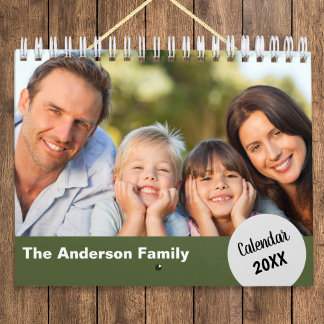Personalisiertes Familienjahr Ihre Fotos Monatsmau Kalender