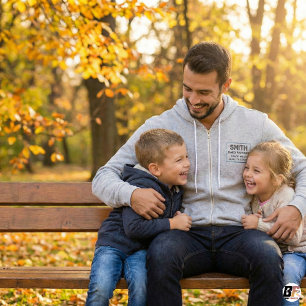 Personalisiertes Familienname Patriarch Vintage La Hoodie