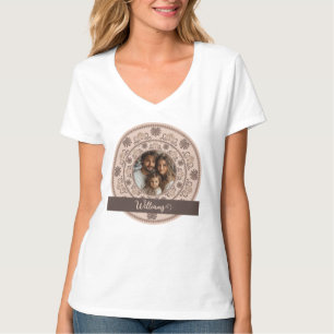Personalisiertes Familienportrait Warme Neutrals M T-Shirt