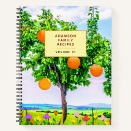 Personalisiertes Familienrezeptbuch. | Orange Tree Notizbuch