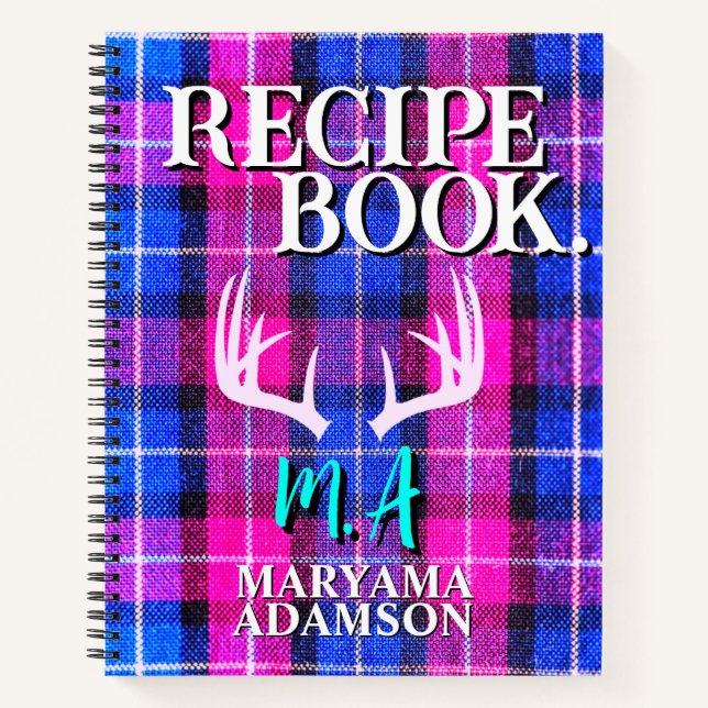 Personalisiertes Familienrezeptbuch. | rustikal Ka Notizbuch (Vorderseite)