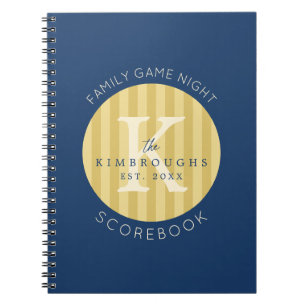 Personalisiertes Familienspiel Nacht-Scorebuch mit Notizblock