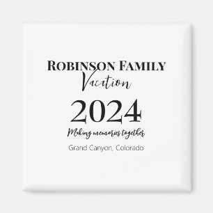 Personalisiertes Familienurlaub T-Shirt Magnet