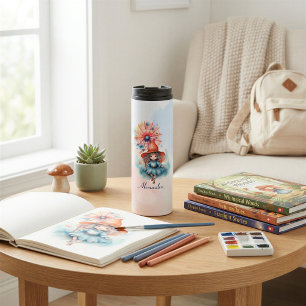 Personalisiertes Fantasie-Hexen-Wasserfarben-Gesch Thermosbecher