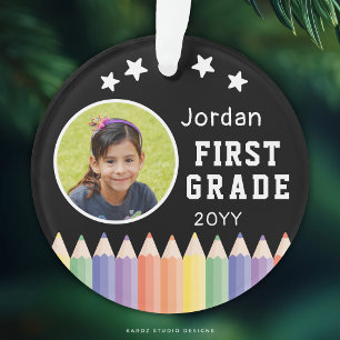 Personalisiertes Farbenfroh-Erstes Foto Keepake Ornament