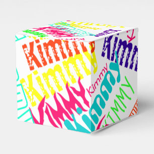 Personalisiertes farbenfrohes Neon-"Name in Lichte Geschenkschachtel