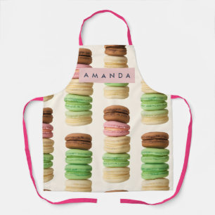 Personalisiertes Farbige Gestapelte Macaron-Muster Schürze