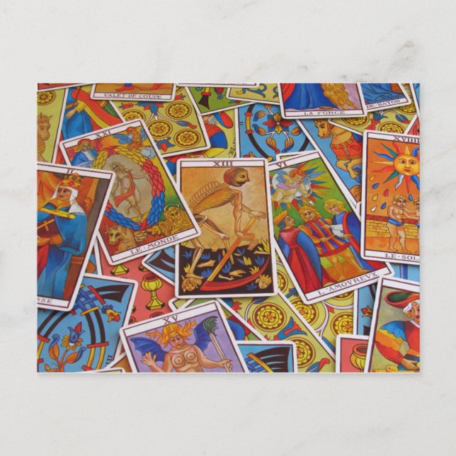 Personalisiertes farbiges Tarot Postkarte (Vorderseite)