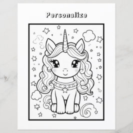 Personalisiertes farbloses Einhornpapier