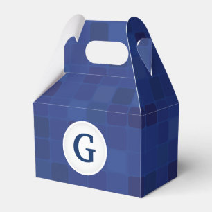 Personalisiertes Farbmuster aus blauem Mosaikbild Geschenkschachtel