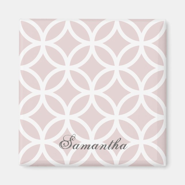 Personalisiertes Farbmuster aus rosa Diamant Magnet (Vorne)