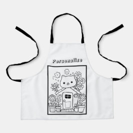 Personalisiertes Farbtierhaus Schürze