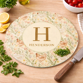 Personalisiertes Farmhouse-Monogramm-Glasbrett Schneidebrett