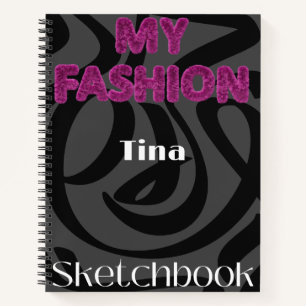 Personalisiertes Fashion Design Sketchbook Notizbuch