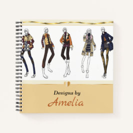 Personalisiertes Fashion Sketchbook-Notebook Notizbuch