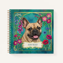 Personalisiertes Fawn-Französische-Bulldogge-Notiz