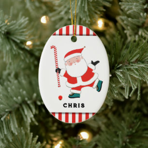 Personalisiertes Feldhockey-Andenken Keramik Ornament