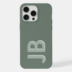 Personalisiertes fettes Anfangsmonogramm iPhone 15 Pro Max Hülle