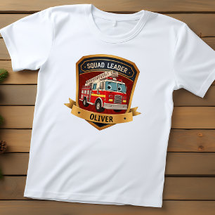 Personalisiertes Feuerwehr-Abzeichen für Kinder Kleinkind T-shirt