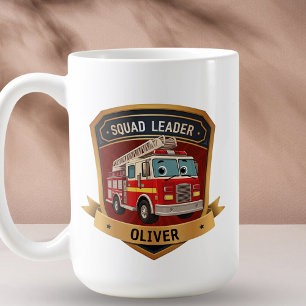 Personalisiertes Feuerwehr-Abzeichen Kaffeetasse