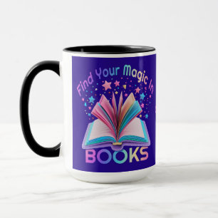 Personalisiertes Finde Magie in Büchern 4 Tasse