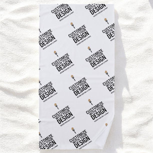 Personalisiertes Firmen-Branding Minimalistisch Strandtuch