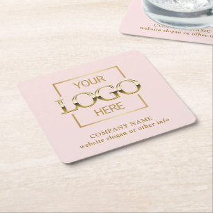 Personalisiertes Firmenlogo-Branding-Promotion Rechteckiger Pappuntersetzer