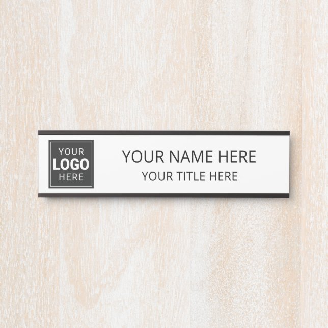 Personalisiertes Firmenlogo Geschäft Türschild (Vorderseite )