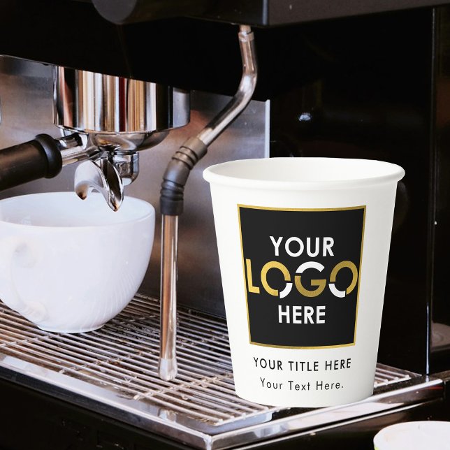 Personalisiertes Firmenlogo hier Werbung Pappbecher (Personalized Business Your Logo Here Promotional Paper Cups)