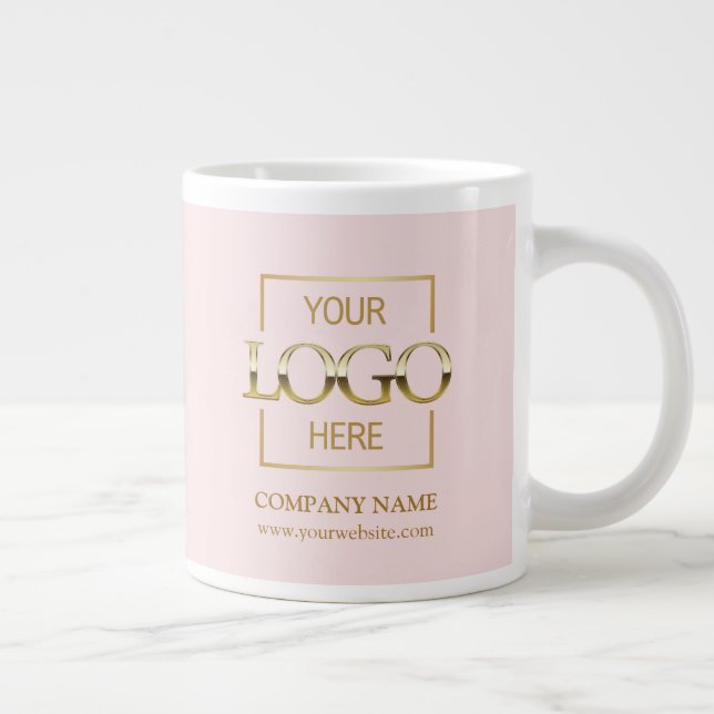 Personalisiertes Firmenlogo-Mitarbeitergeschenk Jumbo-Tasse (Rechts)