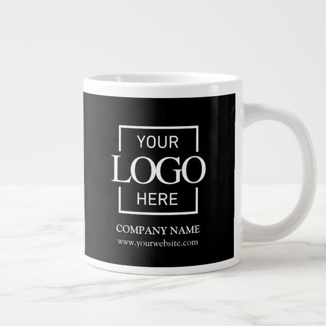 Personalisiertes Firmenlogo-Mitarbeitergeschenk Jumbo-Tasse (Rechts)