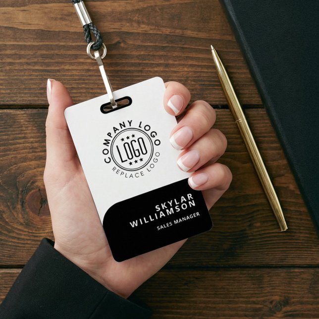 Personalisiertes Firmenlogo Mitarbeitername Staff- Ausweis (Personalized Business Logo Employee Name Staff Tag Badge)