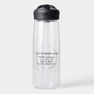 Personalisiertes Firmenlogo Name Adresse Site Klar Trinkflasche