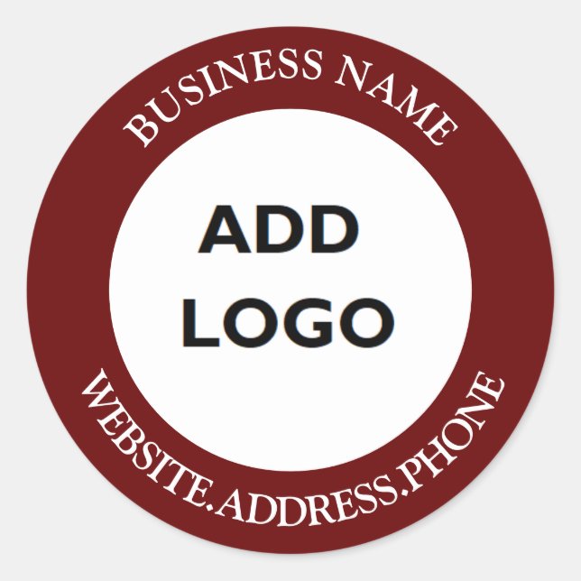 Personalisiertes Firmenlogo Runder Aufkleber (Vorderseite)