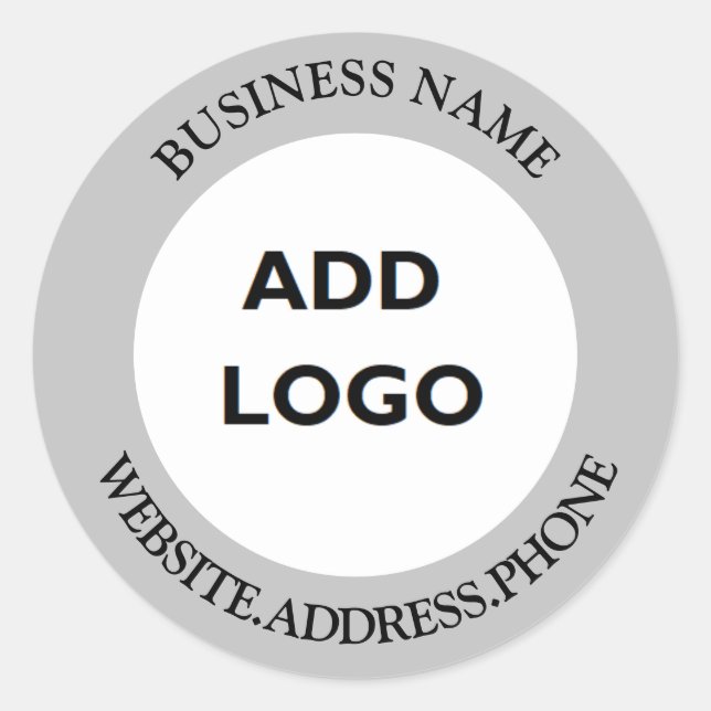 Personalisiertes Firmenlogo Runder Aufkleber (Vorderseite)