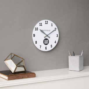 Personalisiertes Firmenlogo und Text Runde Wanduhr