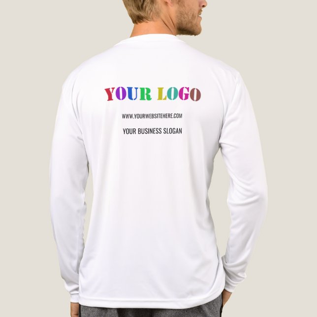 Personalisiertes Firmenlogo und Textgeschäft Tri-Blend Shirt (Rückseite)