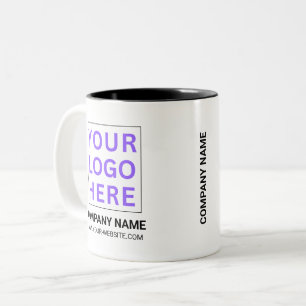 Personalisiertes Firmenlogo Werbeunternehmen Zweifarbige Tasse