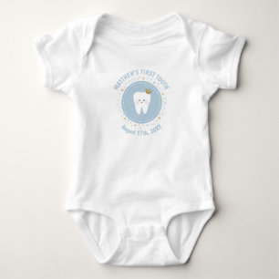 Personalisiertes First Tooth Baby Meilensteine Out Strampler