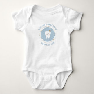 Personalisiertes First Tooth Baby Meilensteine Out Strampler
