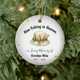 Personalisiertes Fischer-Gedenk-Ornament Keramik Ornament