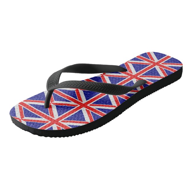 Personalisiertes Flag-Design Flip Flops (Schrägansicht)