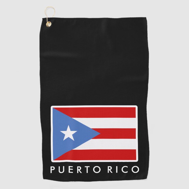 Personalisiertes, Flag Puerto Rico Golf Handtuch (Vorderseite)