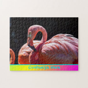 Personalisiertes Flamingo-Puzzlespiel Puzzle